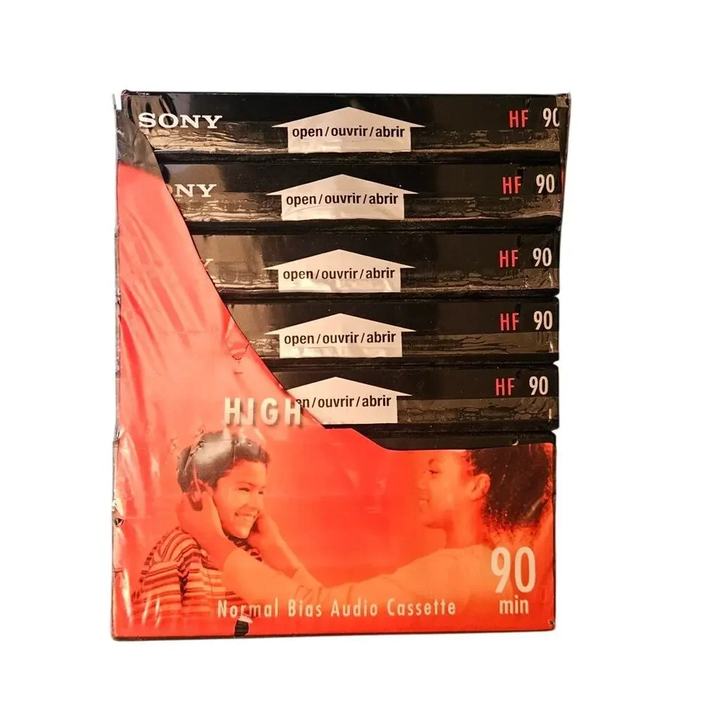 Sony HF 90 Min Blank Audio Cassette Tape 8 Pack Sealed Normal Bias High Fidelity